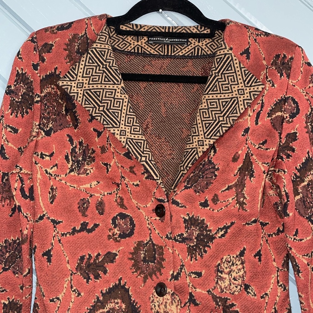 Peruvian Connection Rust Floral Pattern Women's B… - image 5
